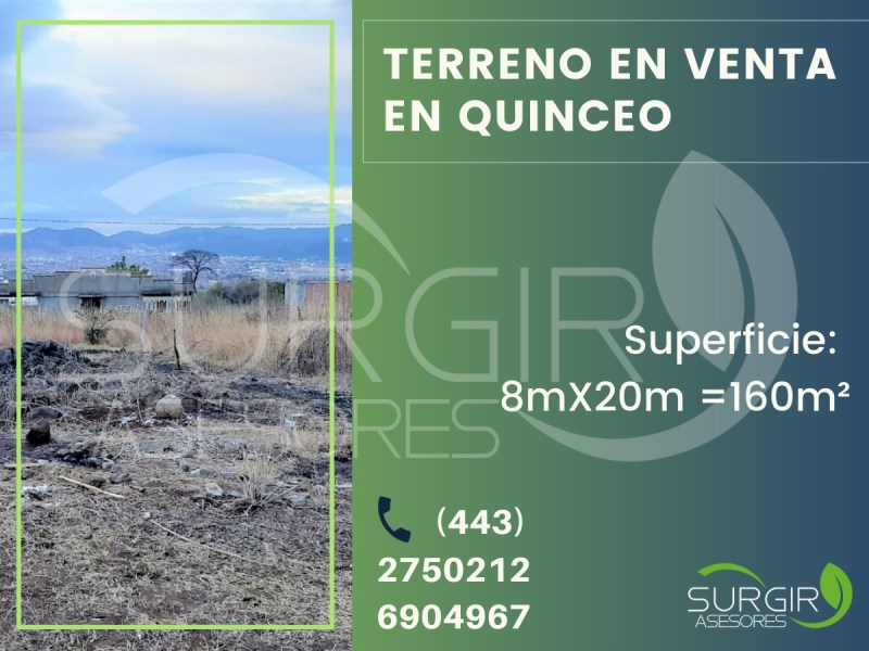 Terreno en Venta en Quinceo