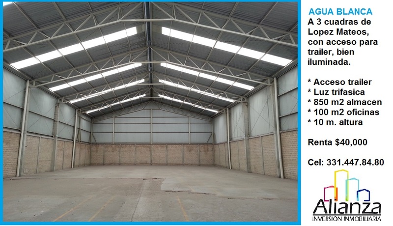 Bodega en Renta en Agua Blanca Industrial